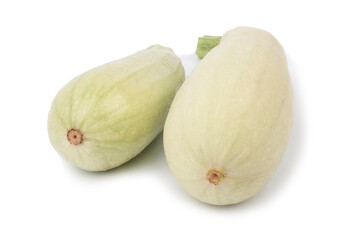 green mango isolated on white