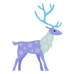 Reindeer with snowflakes
