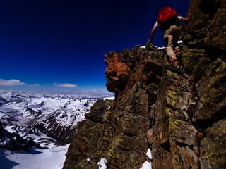 Mountain Climber On The Kuchenspitze