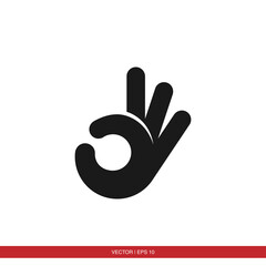 Okay, Ok hand gesture sign icon