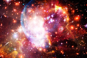Galaxy, nebula and gas. The elements of this image furnished by NASA.
