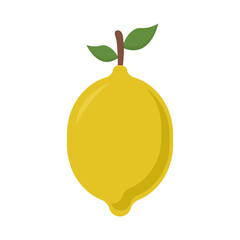 lemon flat style icon design, Fruit healthy organic food sweet and nature theme Vector illustration
