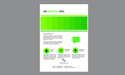 Green creative flyer template