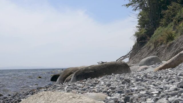 Chalk Cliffs on Ruegen R&uuml;gen in Germany, Mecklemburg Vorpommern on a beautiful sunny day. Vacation in Europe.