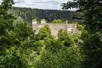 Fototapeta premium Maiden's Stone castle in the Czech Republic