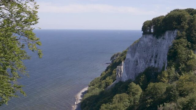 Chalk Cliffs on Ruegen R&uuml;gen in Germany, Mecklemburg Vorpommern on a beautiful sunny day. Vacation in Europe.