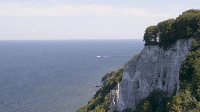 Chalk Cliffs on Ruegen R&uuml;gen in Germany, Mecklemburg Vorpommern on a beautiful sunny day. Vacation in Europe.