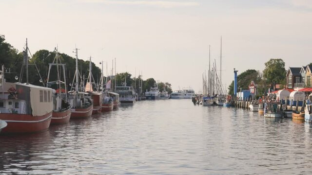Impressions of the beach in Warnem&uuml;nde Warnemuende near Rostock on a beautiful summer evening in Germany, Europe