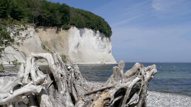 Chalk Cliffs on Ruegen R&uuml;gen in Germany, Mecklemburg Vorpommern on a beautiful sunny day. Vacation in Europe.