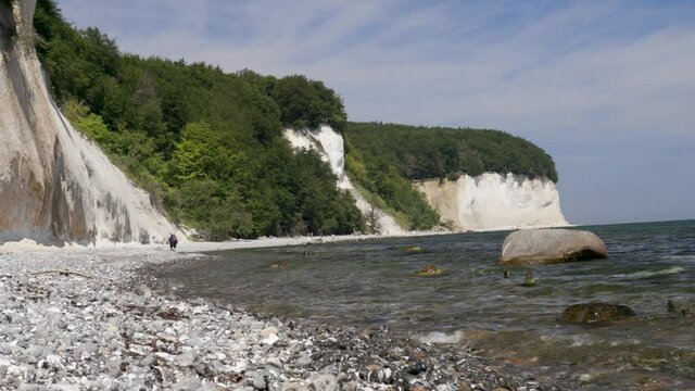 Chalk Cliffs on Ruegen R&uuml;gen in Germany, Mecklemburg Vorpommern on a beautiful sunny day. Vacation in Europe.