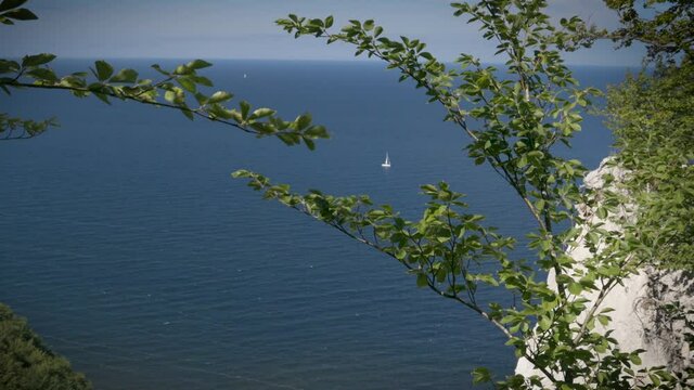 Chalk Cliffs on Ruegen R&uuml;gen in Germany, Mecklemburg Vorpommern on a beautiful sunny day. Vacation in Europe.