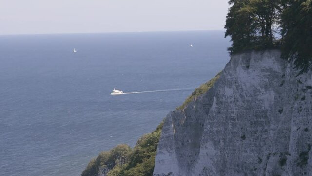 Chalk Cliffs on Ruegen R&uuml;gen in Germany, Mecklemburg Vorpommern on a beautiful sunny day. Vacation in Europe.