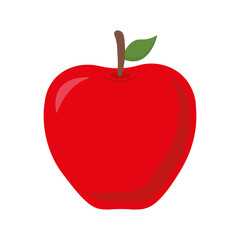 Apple flat style icon design, Fruit healthy organic food sweet and nature theme Vector illustration