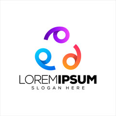 nine logo design vector illustration