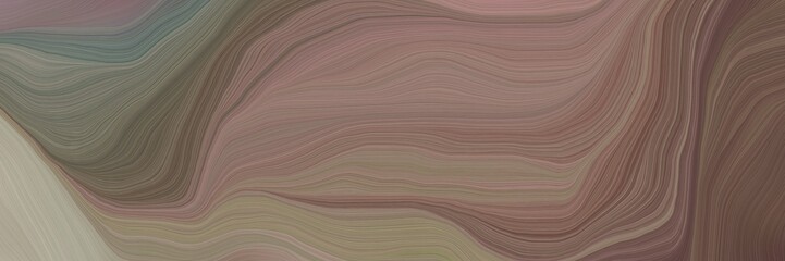 unobtrusive colorful contemporary waves design with pastel brown, dark gray and old mauve color