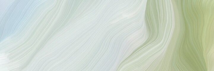 inconspicuous header with colorful elegant curvy swirl waves background design with light gray, dark sea green and ash gray color © Eigens