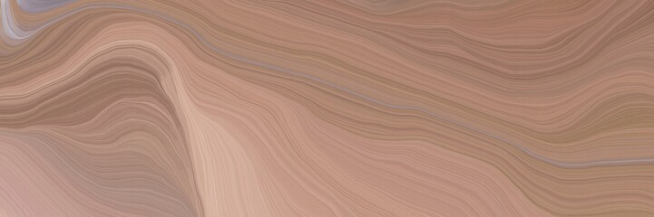 unobtrusive header with elegant abstract waves design with rosy brown, tan and silver color