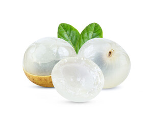 Longan on white background full depth of field