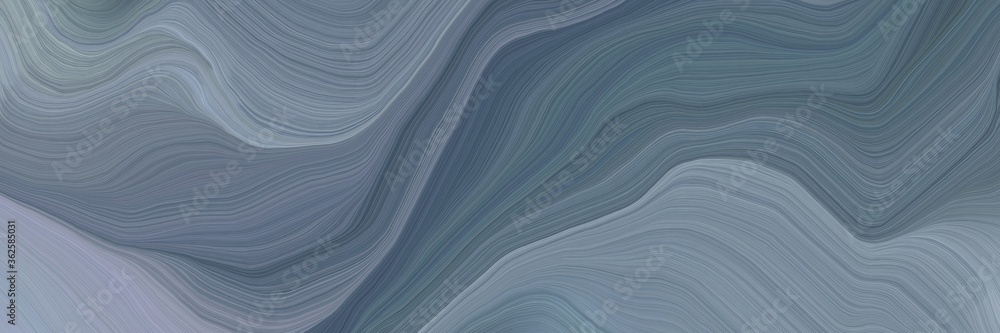Aufkleber inconspicuous banner with elegant modern waves background illustration with slate gray, dark gray an