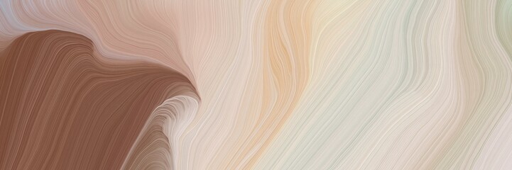 inconspicuous banner with colorful abstract waves illustration with pastel gray, pastel brown and rosy brown color