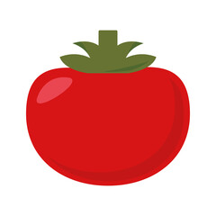 tomato flat style icon design, Fruit healthy organic food sweet and nature theme Vector illustration