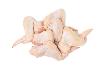 Raw chicken meat isolated on white background