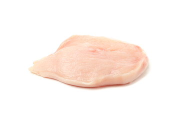 Raw chicken meat isolated on white background