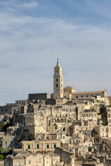 Fototapeta na wymiar Overview of the Sassi di Matera of the Italian city of Matera, Basilicata, Italy