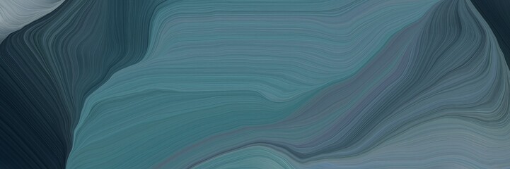 unobtrusive header with elegant contemporary waves design with teal blue, very dark blue and light slate gray color
