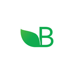 Illustration Vector Graphic of B Letter Leaf. Perfect to use for Nature Company