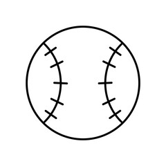 ball of baseball line style icon design, Sport hobby competition and game theme Vector illustration
