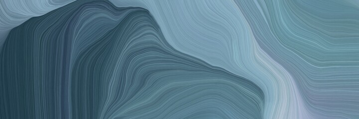 inconspicuous header with colorful modern soft swirl waves background design with slate gray, dark slate gray and pastel blue color
