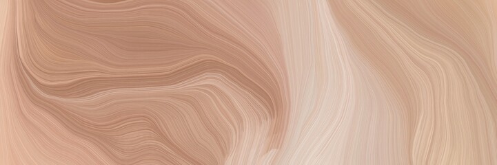 unobtrusive banner with elegant abstract waves design with tan, pastel gray and indian red color