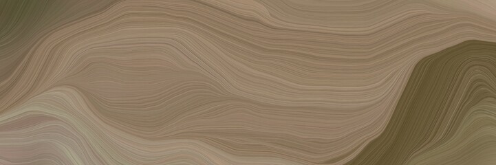 unobtrusive header with colorful modern soft curvy waves background illustration with pastel brown, dark olive green and rosy brown color