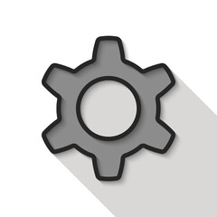 Concept icon gear. Vector cogwheel.