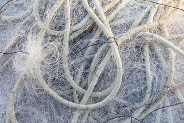 Fishing net close up.