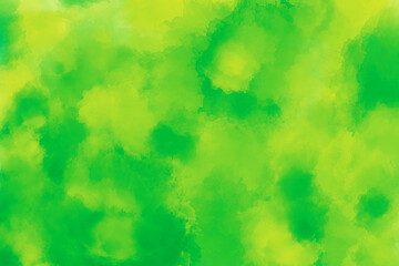 Green watercolor background Abstract watercolor painted texture in yellow and green tones. Colorful gradient paint brushstrokes pattern. Contemporary backdrop
