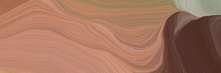 unobtrusive header with colorful modern curvy waves background illustration with rosy brown, old mauve and pastel brown color
