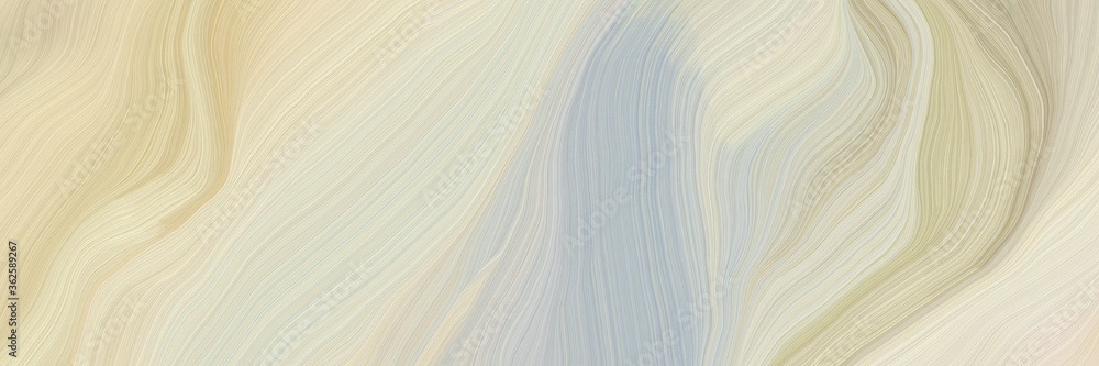 Aufkleber inconspicuous banner with elegant curvy swirl waves background design with pastel gray, tan and ash 