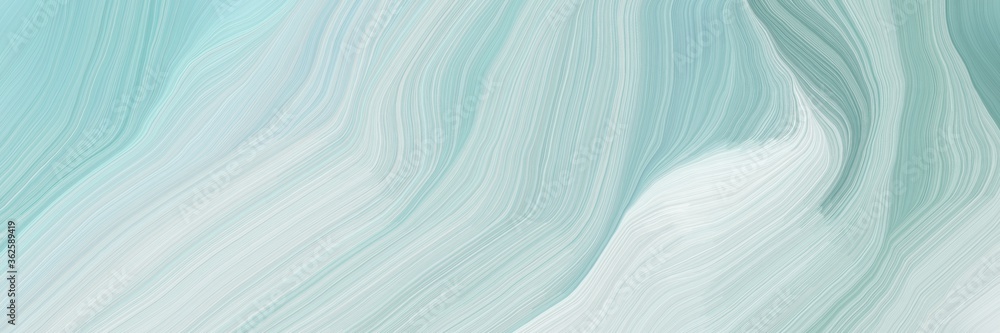 Aufkleber unobtrusive banner with elegant curvy swirl waves background design with light blue, light gray and 