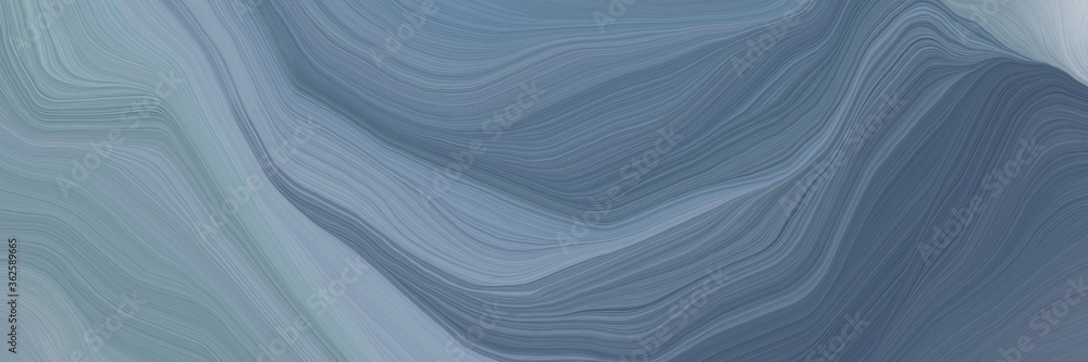 Aufkleber inconspicuous header with colorful modern curvy waves background design with slate gray, light slate gray and dark slate gray color