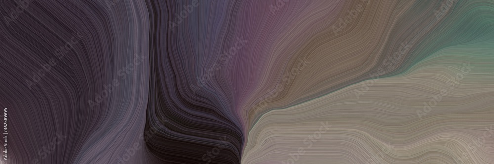 Poster inconspicuous elegant contemporary waves design with old mauve, dim gray and gray gray color