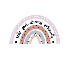 Pretty Rainbows baby vector illustration