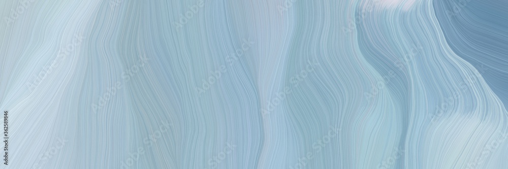 Poster inconspicuous banner with colorful elegant curvy swirl waves background design with pastel blue, lig