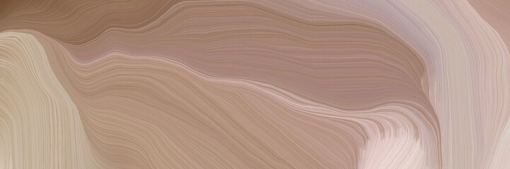unobtrusive header with elegant modern curvy waves background illustration with rosy brown, pastel gray and pastel brown color