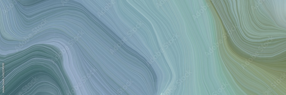 Aufkleber inconspicuous banner with colorful modern curvy waves background illustration with light slate gray,