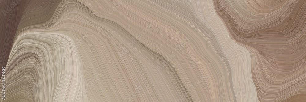 Aufkleber inconspicuous header with elegant modern waves background illustration with rosy brown, old mauve and pastel gray color