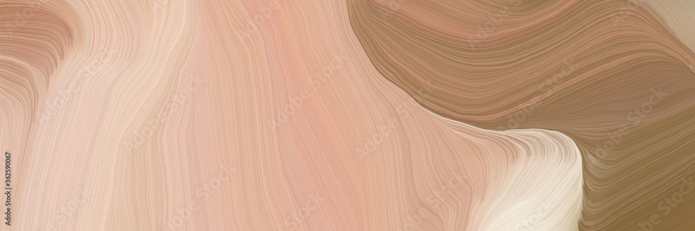 Poster inconspicuous header with elegant modern soft swirl waves background illustration with tan, pastel b