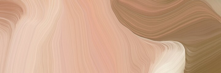 inconspicuous header with elegant modern soft swirl waves background illustration with tan, pastel brown and rosy brown color