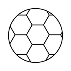 soccer ball line style icon design, Sport hobby competition and game theme Vector illustration